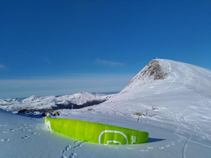 plomb du cantal en snow kite